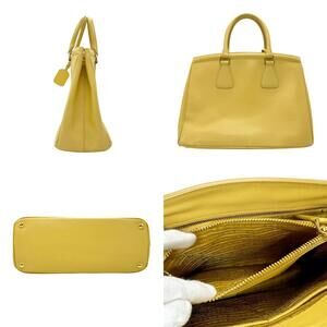 Prada leather handbag yellow